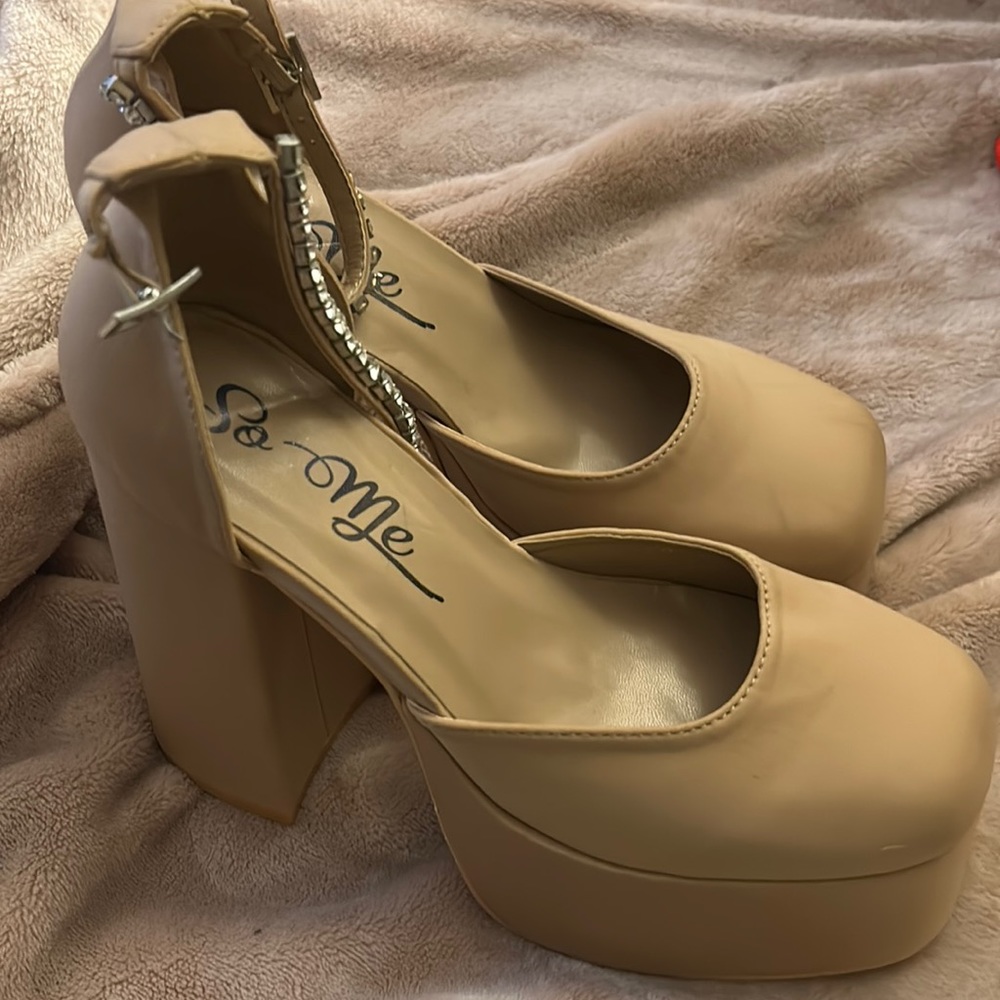 Tan Platform Heels